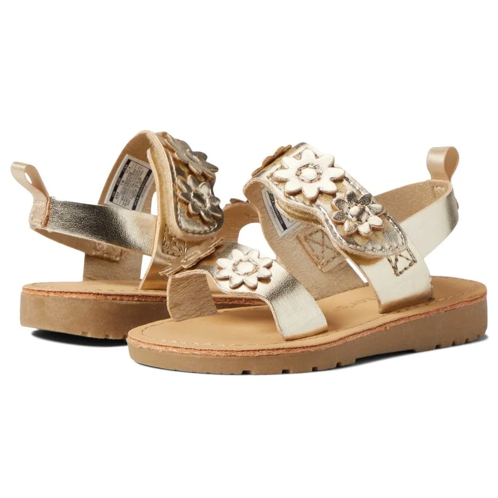 Carter's JoJo Sandals Girls US 7 Metallic Gold Flower Adjustable Strap ZAP2503
